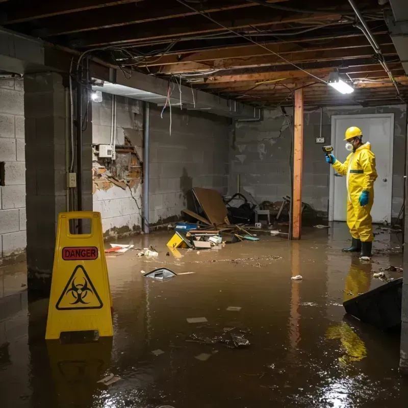 Flooded Basement Electrical Hazard in Knott County, KY Property