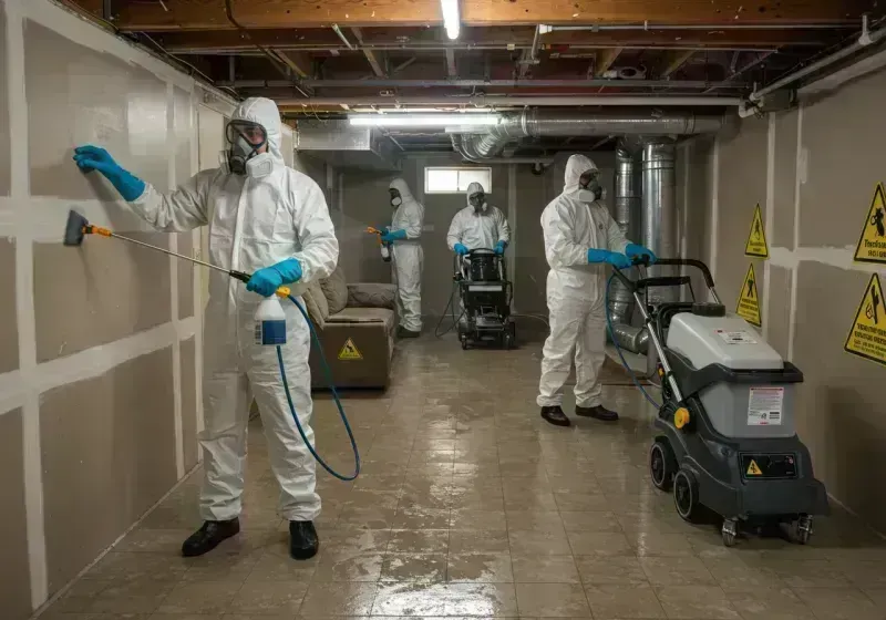 Basement Moisture Removal and Structural Drying process in Knott County, KY